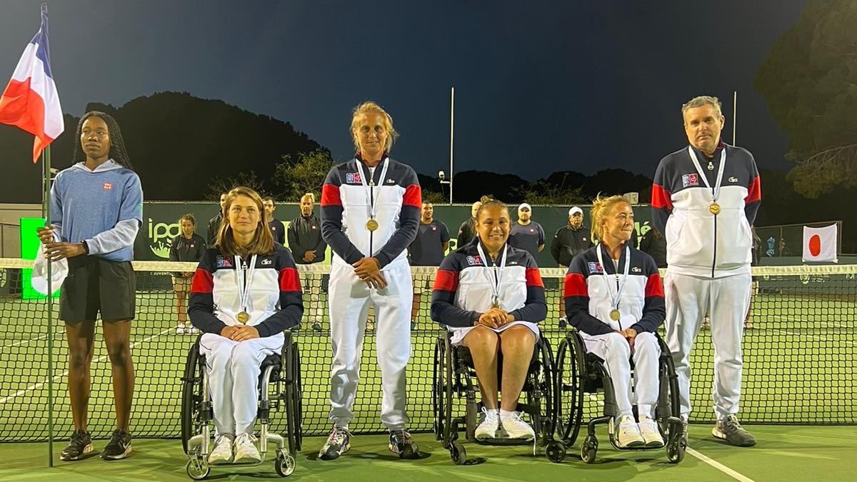 Médailles femmes coupe du monde tennis fauteuil Portugal
